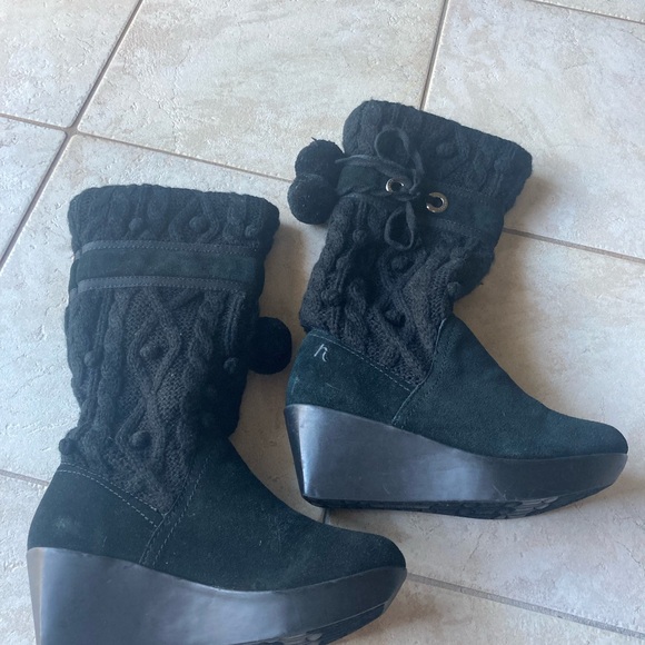Report Brand Calf height Suede and Knit Boot - Picture 1 of 5